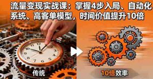 (16197期)流量变现实战课:掌握4步入局、自动化系统、高客单模型,时间价值提升10倍-中创网-专注创业项目分享_资源整合-心诚资源网