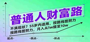 普通人财富路:不满现状?按路线图努力,月入从1w提至10w,55岁内适用-中创网-专注创业项目分享_资源整合-心诚资源网