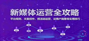 新媒体运营全攻略:平台规则、文案创作,授活动运营,谈用户画像等实用技巧-中创网-专注创业项目分享_资源整合-心诚资源网