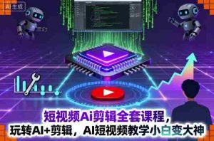 短视频Ai剪辑全套课程,玩转AI+剪辑,AI短视频教学小白变大神-中创网-专注创业项目分享_资源整合-心诚资源网