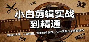 小白剪辑实战到精通,含软件认识、工具运用,各类短片创作,AE特效制作及剪辑技巧-中创网-专注创业项目分享_资源整合-心诚资源网