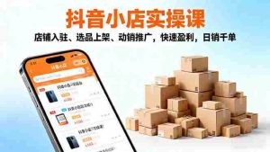 (16386期)2025抖音小店实操课,店铺入驻、选品上架、动销推广,快速盈利,日销千单-中创网-专注创业项目分享_资源整合-心诚资源网