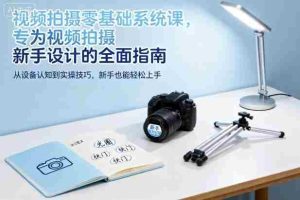 视频拍摄零基础系统课,专为视频拍摄新手设计的全面指南-中创网-专注创业项目分享_资源整合-心诚资源网