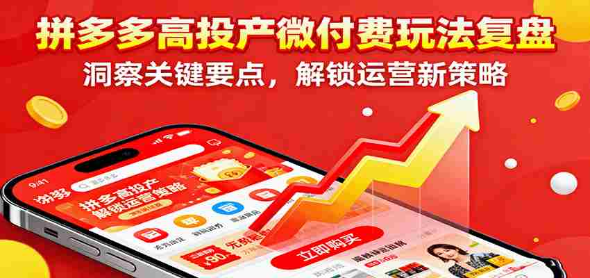 拼多多高投产微付费玩法复盘,洞察关键要点,解锁运营新策略-中创网-专注创业项目分享_资源整合-心诚资源网