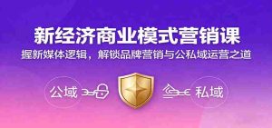 新经济商业模式营销课,握新媒体逻辑,解锁品牌营销与公私域运营之道-中创网-专注创业项目分享_资源整合-心诚资源网