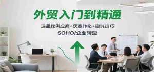 外贸入门到精通,选品找供应商+获客转化+避坑技巧,SOHO/企业转型-中创网-专注创业项目分享_资源整合-心诚资源网