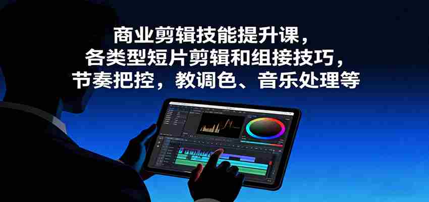 商业剪辑技能提升课，各类型短片剪辑和组接技巧，节奏把控，教调色、音乐处理等-中创网-专注创业项目分享_资源整合-心诚资源网