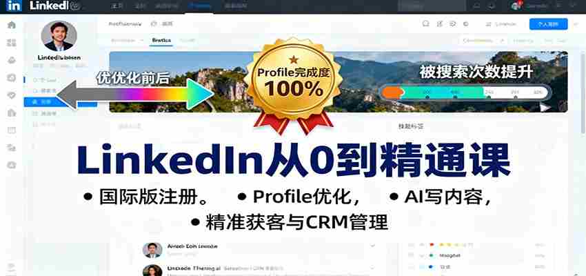 LinkedIn从0到精通课：国际版注册，Profile优化，AI写内容，精准获客与CRM管理-中创网-专注创业项目分享_资源整合-心诚资源网