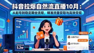 (16339期)抖音拉爆自然流直播10月:从起号到稳定期全流程,精准流量获取与高效变现-中创网-专注创业项目分享_资源整合-心诚资源网