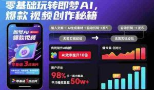 零基础玩转即梦AI,爆款视频创作秘籍-中创网-专注创业项目分享_资源整合-心诚资源网