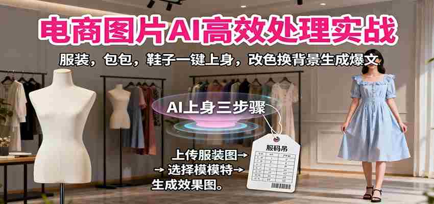 电商图片AI高效处理实战，服装，包包，鞋子一键上身，改色换背景生成爆文-中创网-专注创业项目分享_资源整合-心诚资源网