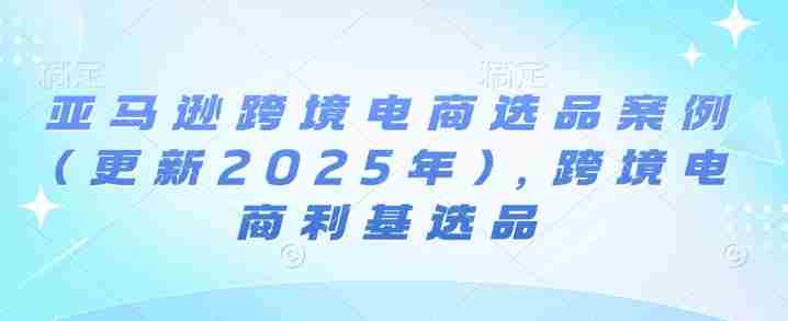 亚马逊跨境电商选品案例(更新2025年10月),跨境电商利基选品