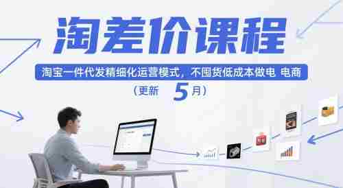 淘差价课程,淘宝一件代发精细化运营模式,不囤货低成本做电商(更新10月)