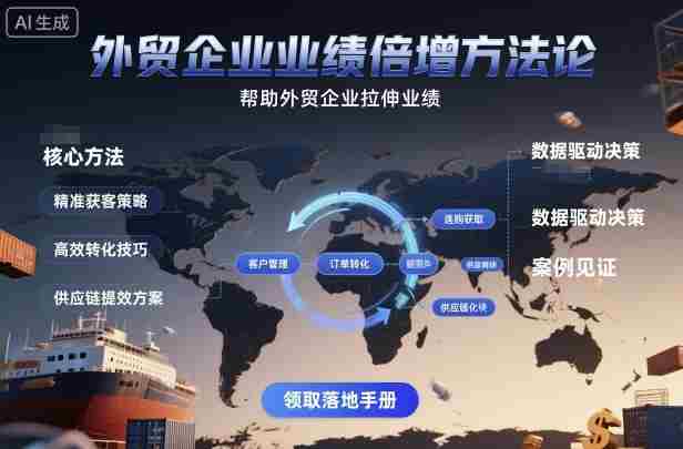 外贸企业业绩倍增方法论,帮助外贸企业拉伸业绩