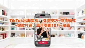 (16358期)「TikTok出海实战」引流技巧+带货模式+爆款打造,单月变现10万+秘籍-中创网-专注创业项目分享_资源整合-心诚资源网