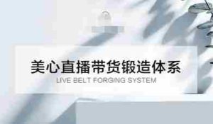 直播带货锻造体系课,5G时代美心一站式帮你开启直播带货之路【音频】-中创网-专注创业项目分享_资源整合-心诚资源网