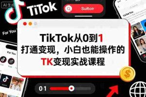 TikTok从0到1打通变现,小白也能操作的TK变现实战课程-中创网-专注创业项目分享_资源整合-心诚资源网