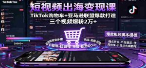 短视频出海变现课:TikTok购物车+亚马逊联盟爆款打造,三个视频爆粉2万+-中创网-专注创业项目分享_资源整合-心诚资源网