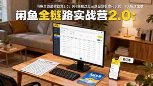 (16263期)闲鱼全链路实战营2.0:9月新规过后从选品到标准化运营,7天快速出单-中创网-专注创业项目分享_资源整合-心诚资源网