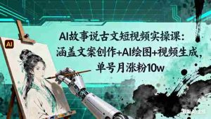 (16369期)AI故事说古文短视频实操课:涵盖文案创作+AI绘图+视频生成,单号月涨粉10w-中创网-专注创业项目分享_资源整合-心诚资源网