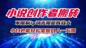 (16209期)小说创作者搬砖玩法,不限制IP简单无脑 可矩阵无限放大小白也能实现轻…-中创网-专注创业项目分享_资源整合-心诚资源网