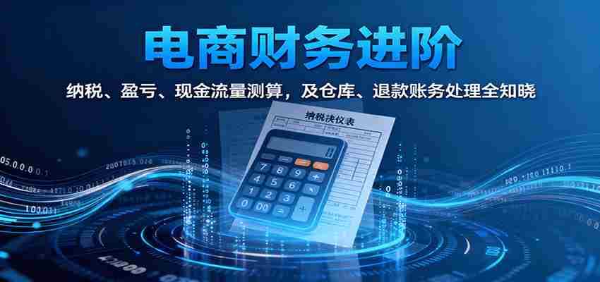 电商财务进阶：纳税、盈亏、现金流量测算，及仓库、退款账务处理全知晓-中创网-专注创业项目分享_资源整合-心诚资源网