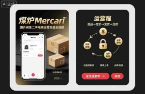 煤炉Mercari国外闲鱼二手电商运营实战全流程,仿品高利润,简单上手,闷声搞钱-中创网-专注创业项目分享_资源整合-心诚资源网