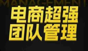 电商超强团队管理,组织绩效,到用人执行,分权合伙-中创网-专注创业项目分享_资源整合-心诚资源网