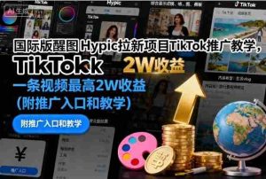 国际版醒图Hypic拉新项目TikTok推广教学,一条视频最高2W收益(附推广入口和教学)-中创网-专注创业项目分享_资源整合-心诚资源网