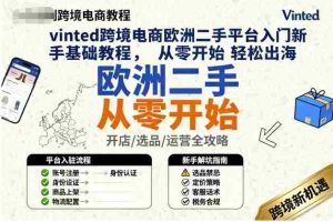 vinted跨境电商欧洲二手平台入门新手基础教程，从零开始轻松出海-中创网-专注创业项目分享_资源整合-心诚资源网