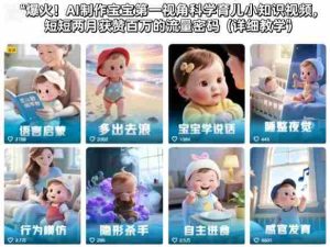 爆火！AI制作宝宝第一视角科学育儿小知识视频，短短两月获赞百万的流量密码（详细教学）-中创网-专注创业项目分享_资源整合-心诚资源网