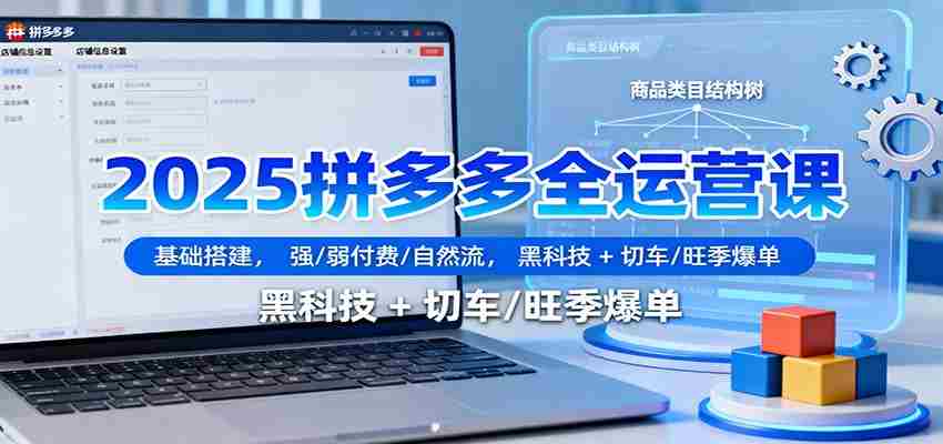 2025拼多多全运营课：基础搭建，强/弱付费/自然流，黑科技 + 切车/旺季爆单-中创网-专注创业项目分享_资源整合-心诚资源网