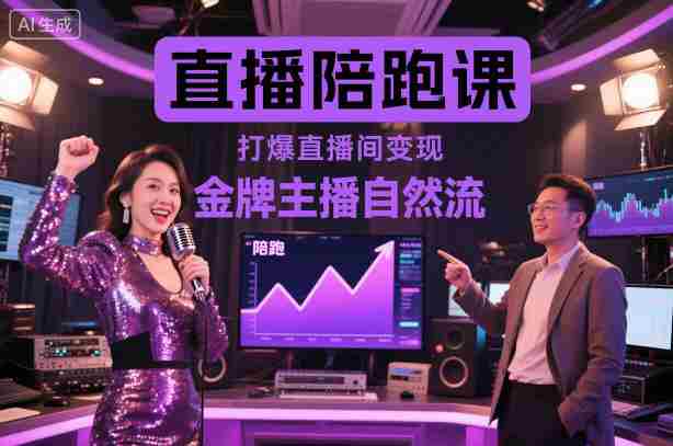直播陪跑课，金牌主播自然流打爆直播间，复制高变现玩法-中创网-专注创业项目分享_资源整合-心诚资源网