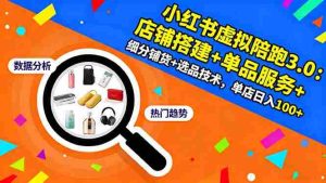 (16451期)小红书虚拟陪跑3.0:店铺搭建+单品服务+细分铺货+选品技术,单店日入100+-中创网-专注创业项目分享_资源整合-心诚资源网