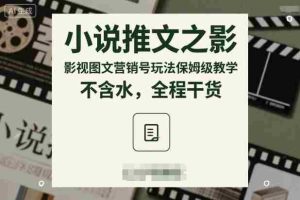小说推文之影视图文营销号玩法保姆级教学,不含水,全程干货-中创网-专注创业项目分享_资源整合-心诚资源网