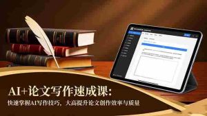 (16568期)AI+论文写作速成课:快速掌握AI写作技巧,大幅提升论文创作效率与质量-中创网-专注创业项目分享_资源整合-心诚资源网