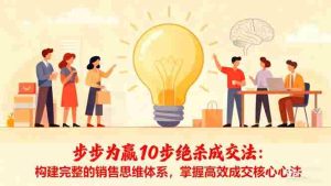 (16465期)步步为赢10步绝杀成交法:构建完整的销售思维体系,掌握高效成交核心心法-中创网-专注创业项目分享_资源整合-心诚资源网